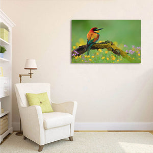 Pine Stretched  Framed 1 Panel - Bee Eater
