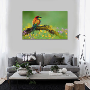 Pine Stretched  Framed 1 Panel - Bee Eater