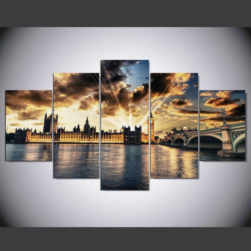 Framed 5 Panels - London