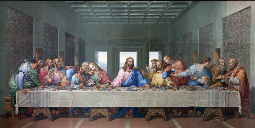 Framed 1 Panel - Last supper (Mosaic)