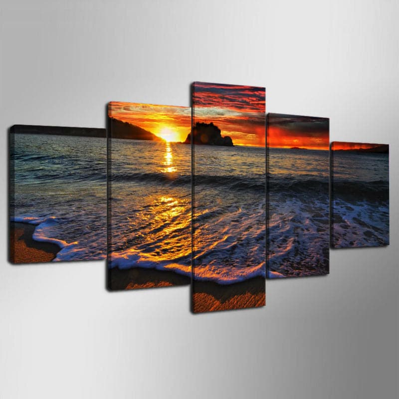 Framed 5 Panels - Seascape