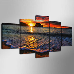 Framed 5 Panels - Seascape