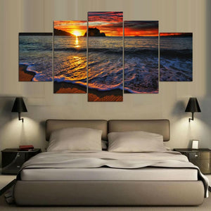 Framed 5 Panels - Seascape