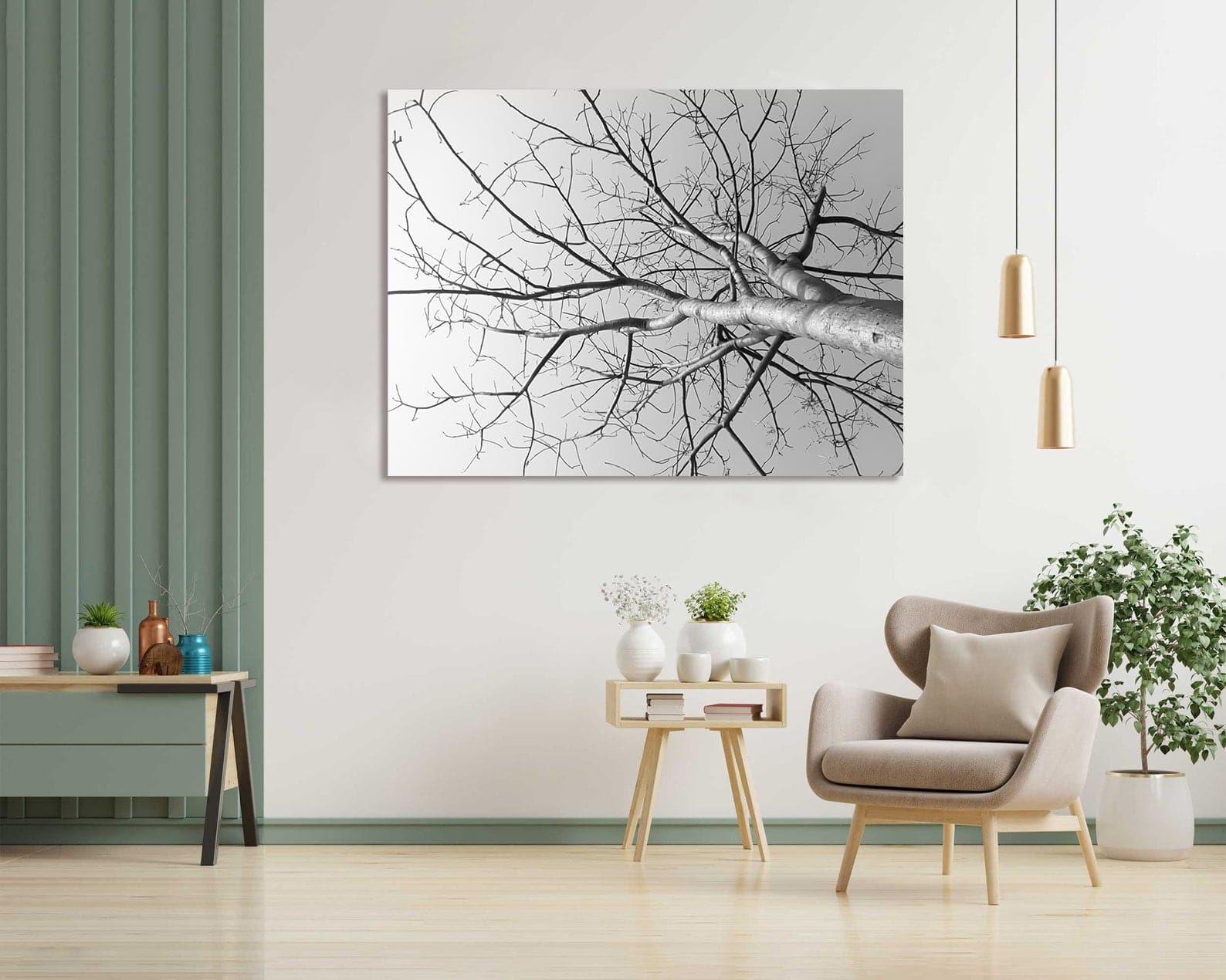 Pine Stretched  Framed 1 Panel - Tree