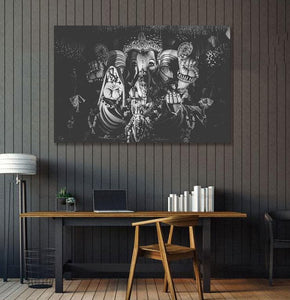 Pine Stretched  Framed 1 Panel - Ganesha