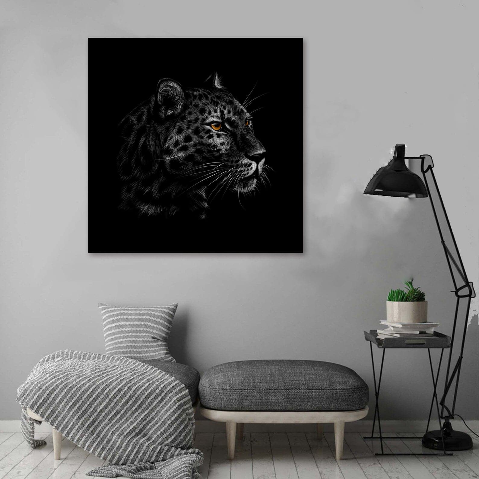 Framed 1 Panel - Leopard