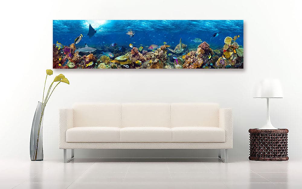 Pine Stretched  Framed 1 Panel - Underwater World
