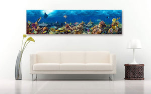 Pine Stretched  Framed 1 Panel - Underwater World