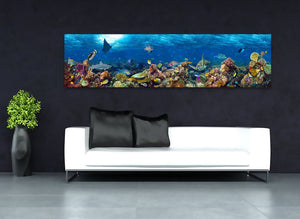 Pine Stretched  Framed 1 Panel - Underwater World