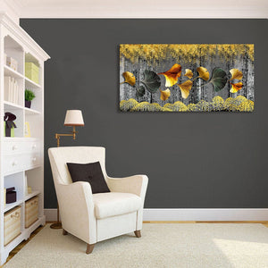 Framed 1 Panel - Ginkgo Leaves (3D style)
