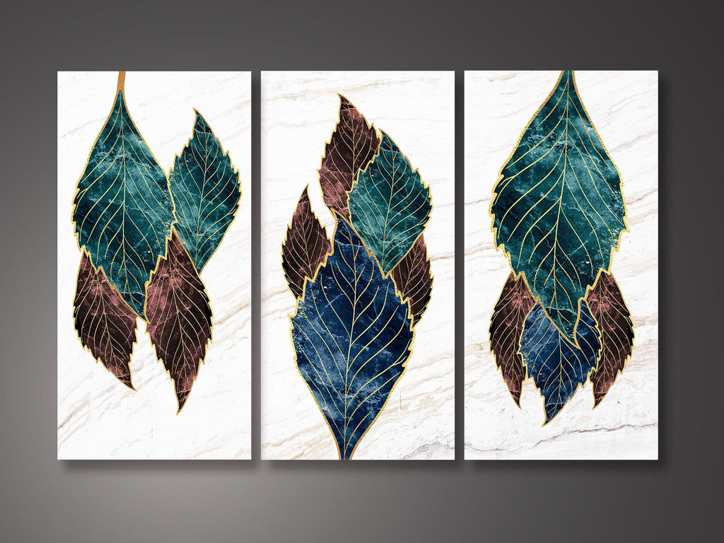 Framed 3 Panels - Leaves