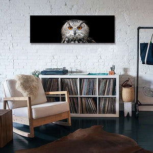 Pine Stretched  Framed 1 Panel - Owl Portrait