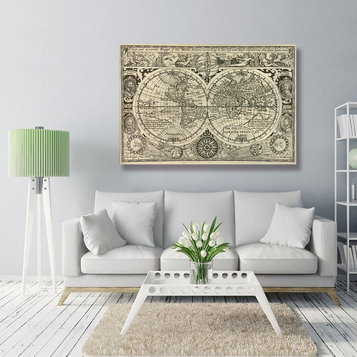 Framed 1 Panel - World Map