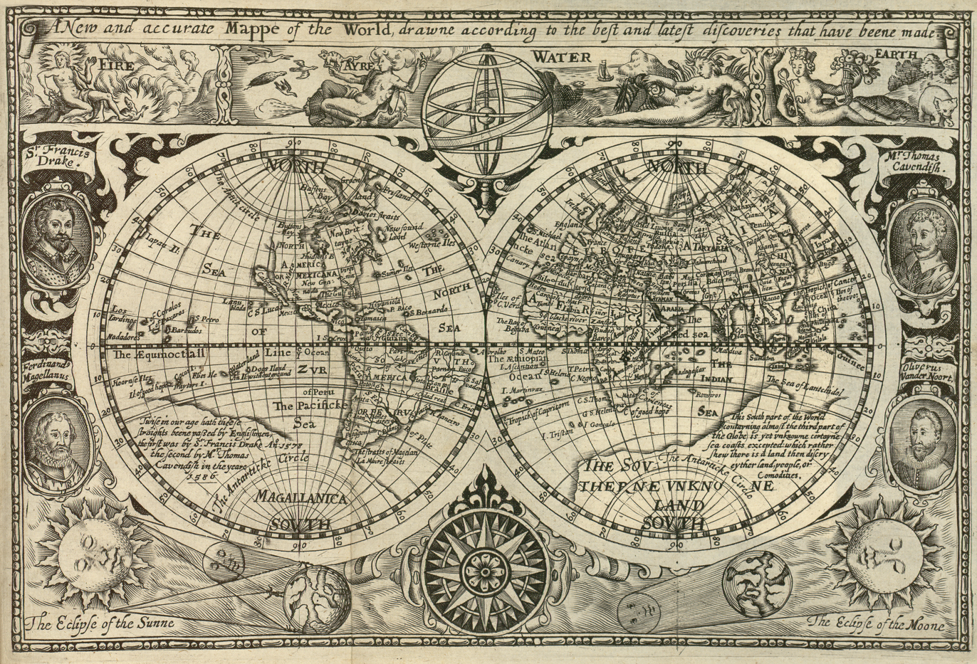 Framed 1 Panel - World Map