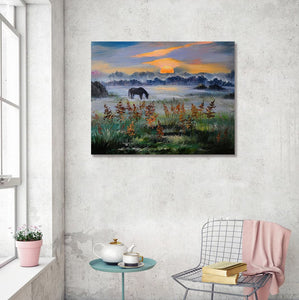 Pine Stretched  Framed 1 Panel -Prairie