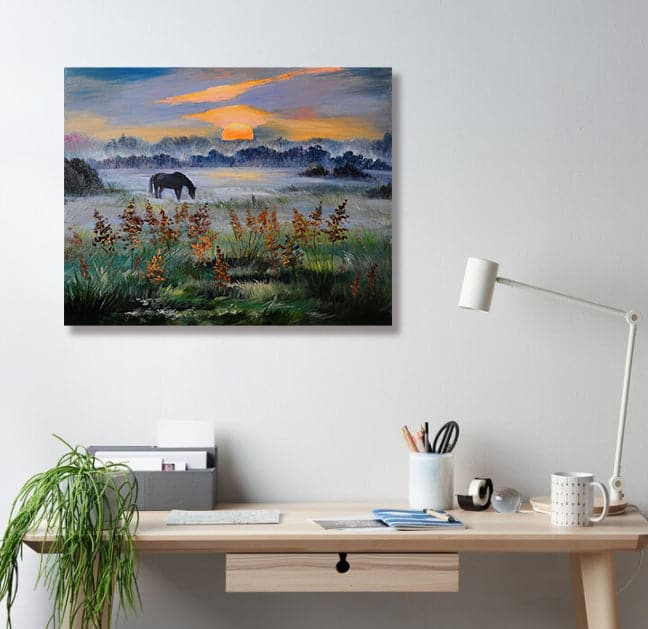 Pine Stretched  Framed 1 Panel -Prairie