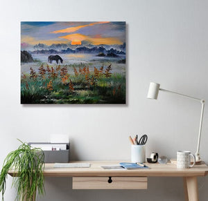 Pine Stretched  Framed 1 Panel -Prairie