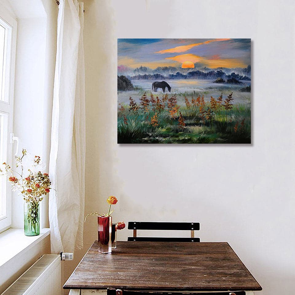 Pine Stretched  Framed 1 Panel -Prairie