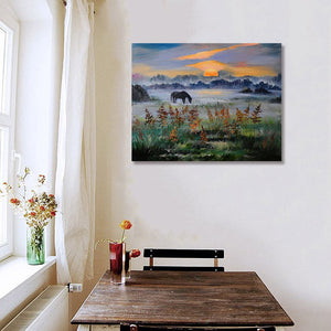Pine Stretched  Framed 1 Panel -Prairie