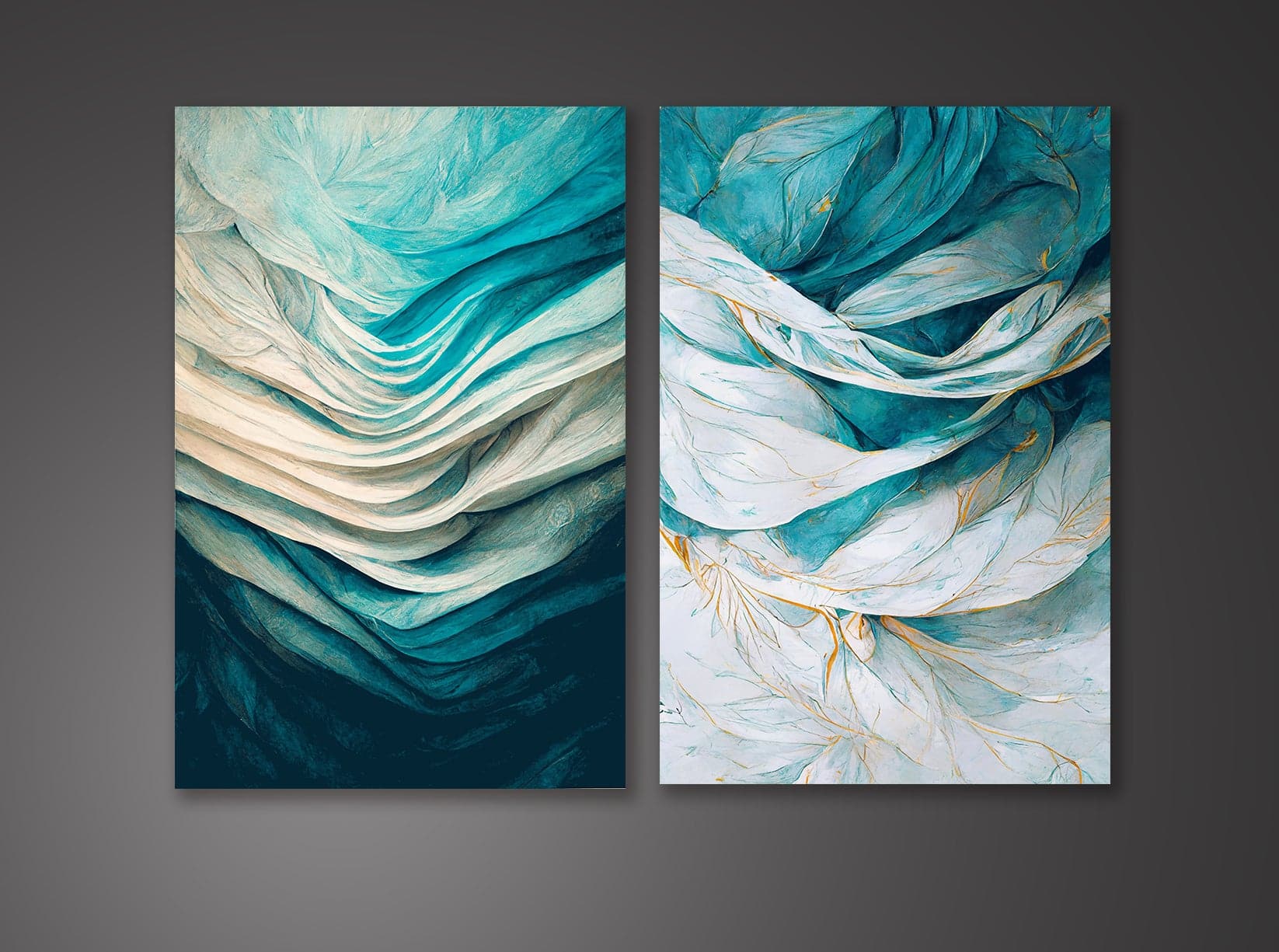 Framed 2 Panels -  Abstract