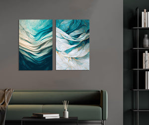 Framed 2 Panels -  Abstract