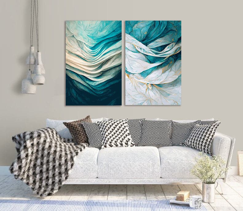 Framed 2 Panels -  Abstract