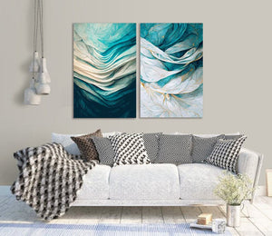 Framed 2 Panels -  Abstract