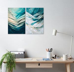 Framed 2 Panels -  Abstract
