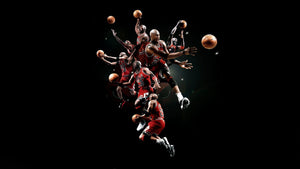 Pine Stretched  Framed 1 Panel - Michael Jordan