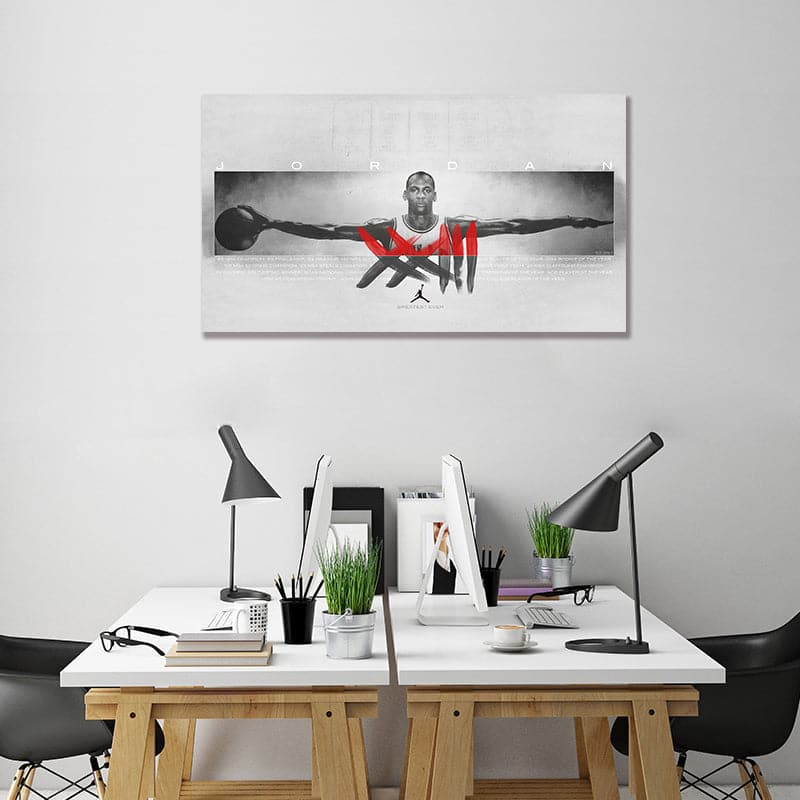 Pine Stretched  Framed 1 Panel - Michael Jordan