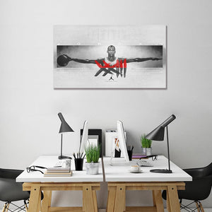 Pine Stretched  Framed 1 Panel - Michael Jordan