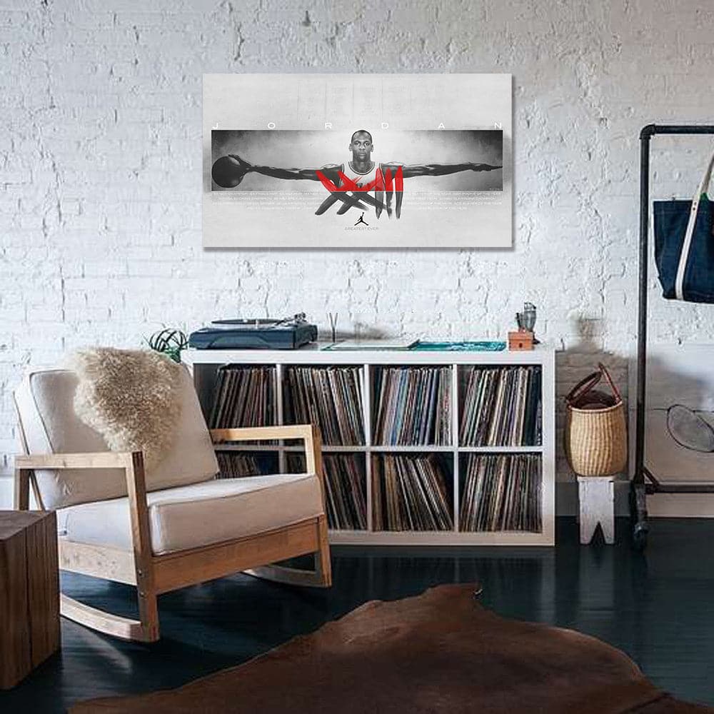 Pine Stretched  Framed 1 Panel - Michael Jordan
