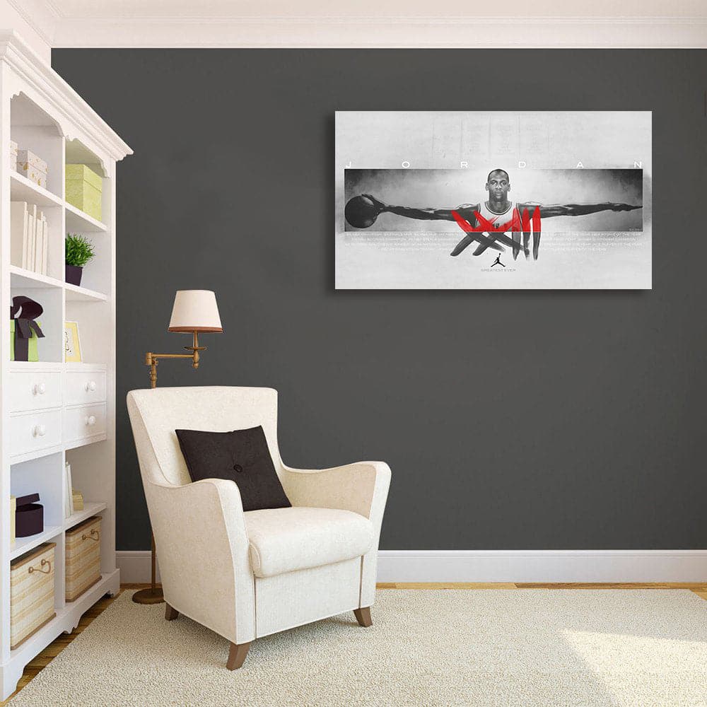 Pine Stretched  Framed 1 Panel - Michael Jordan