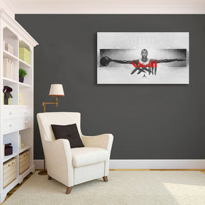 Pine Stretched  Framed 1 Panel - Michael Jordan