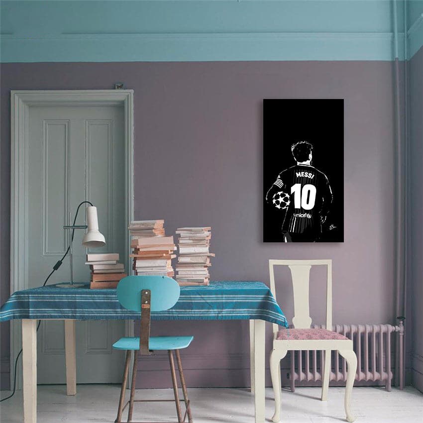 Pine Stretched  Framed 1 Panel -  Lionel Messi