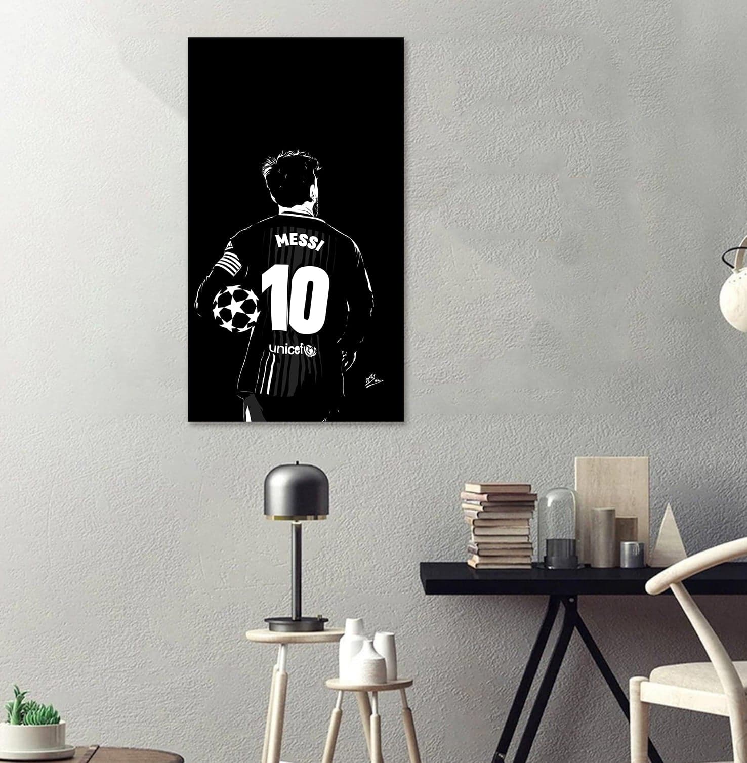 Pine Stretched  Framed 1 Panel -  Lionel Messi
