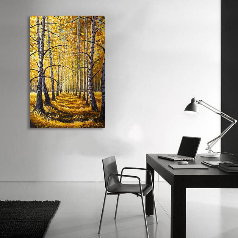 Pine Stretched  Framed 1 Panel - Golden Forest