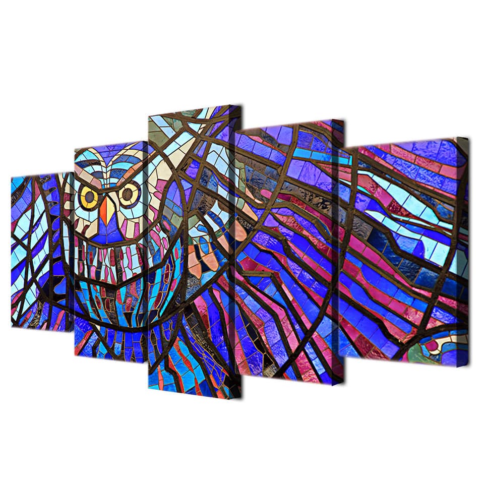 Framed 5 Panels - Owl