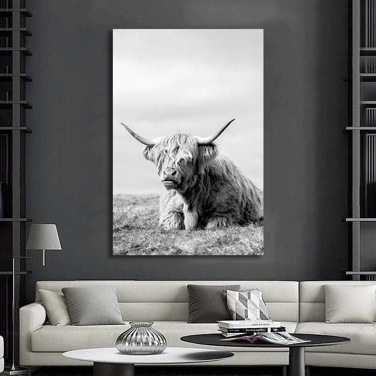 Framed 1 Panel - Highland Cow