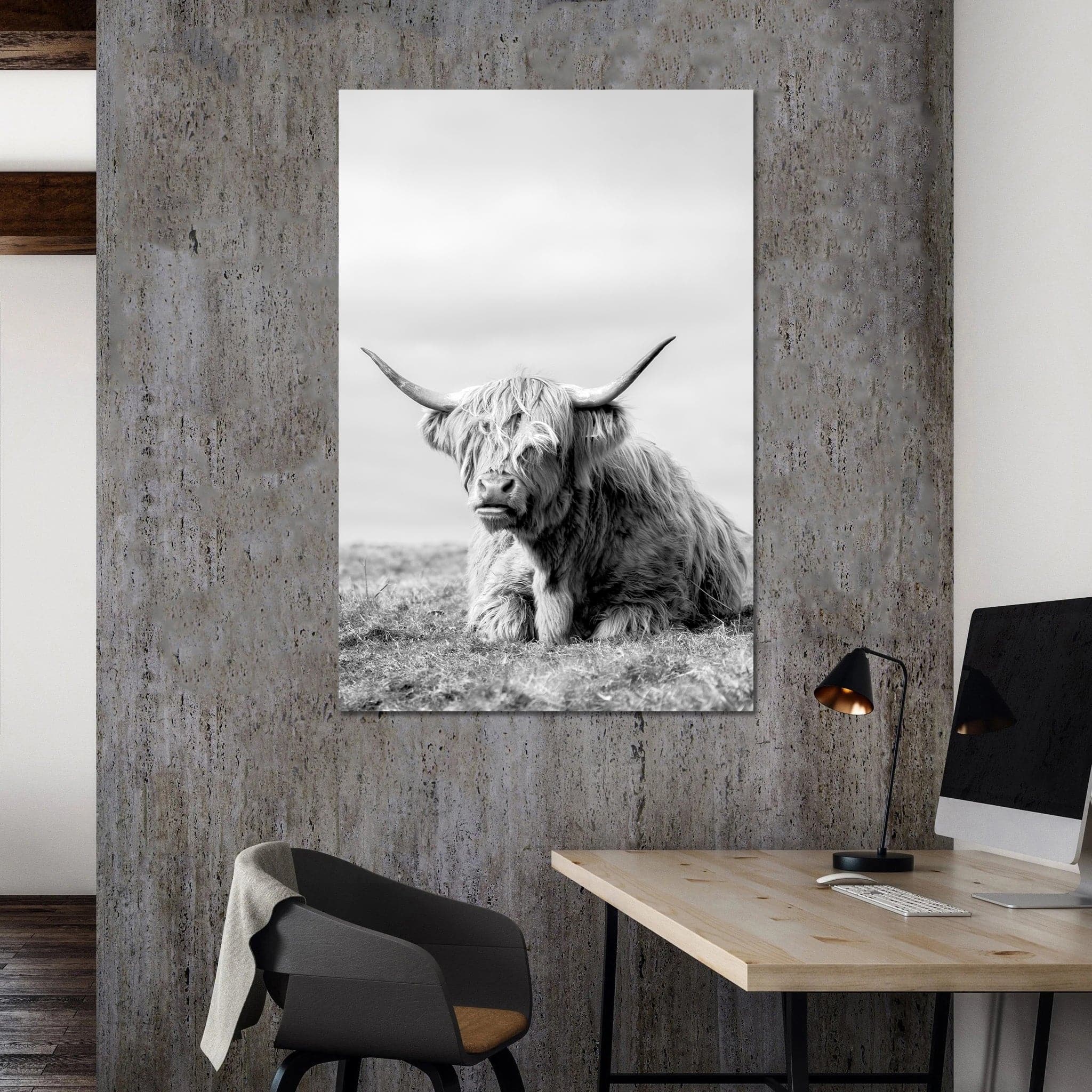 Framed 1 Panel - Highland Cow