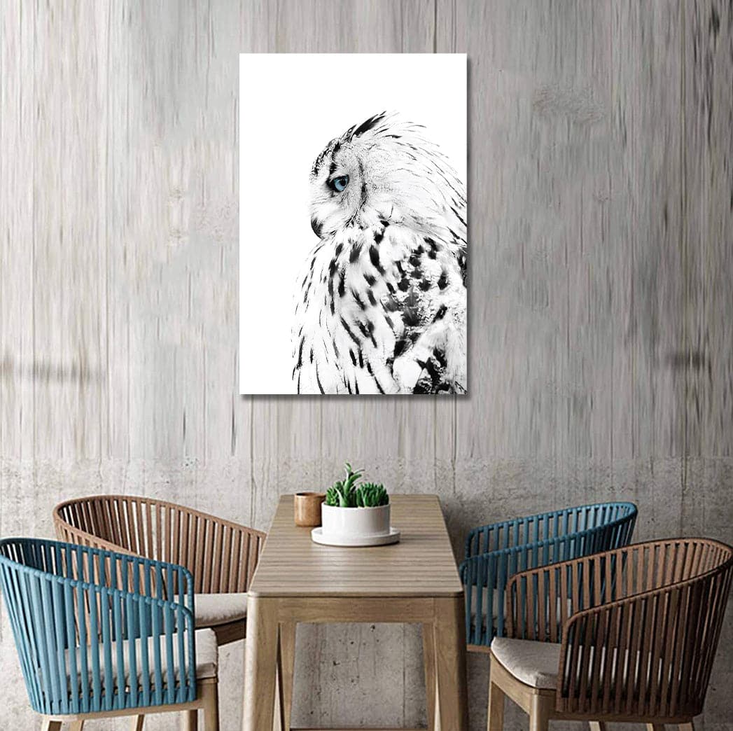 Pine Stretched  Framed 1 Panel - Owl