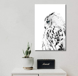 Pine Stretched  Framed 1 Panel - Owl