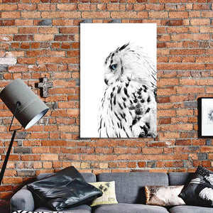 Pine Stretched  Framed 1 Panel - Owl