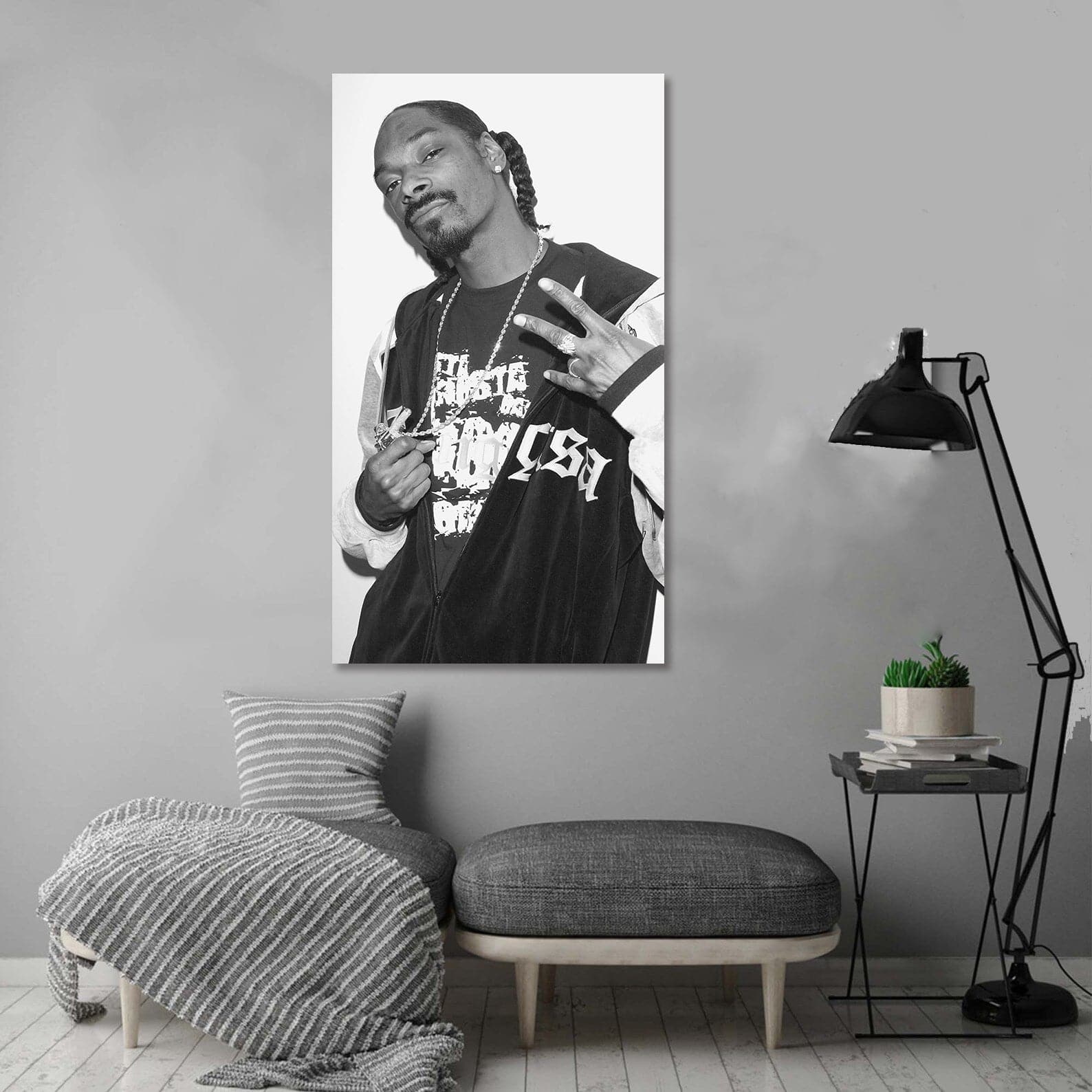 Pine Stretched  Framed 1 Panel - Snoop Dogg