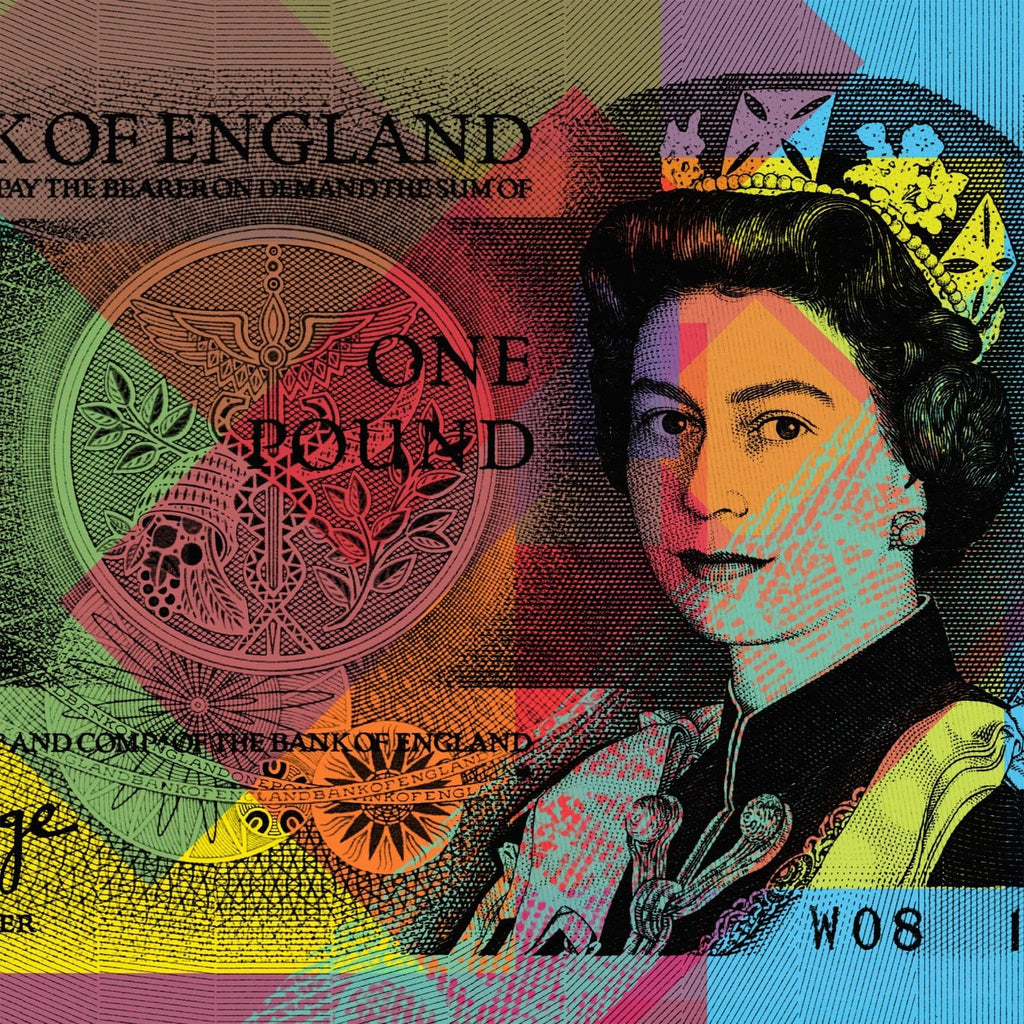 Pine Stretched  Framed 1 Panel - Pop Art - Queen Elizabeth