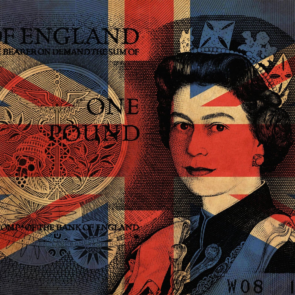 Pine Stretched  Framed 1 Panel - Pop Art - Queen Elizabeth