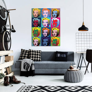 Framed 1 Panel - Pop Art - Marilyn Monroe 12 Panels by Andy Warhol