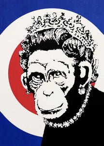 Framed 1 Panel - Banksy - Monkey Queen