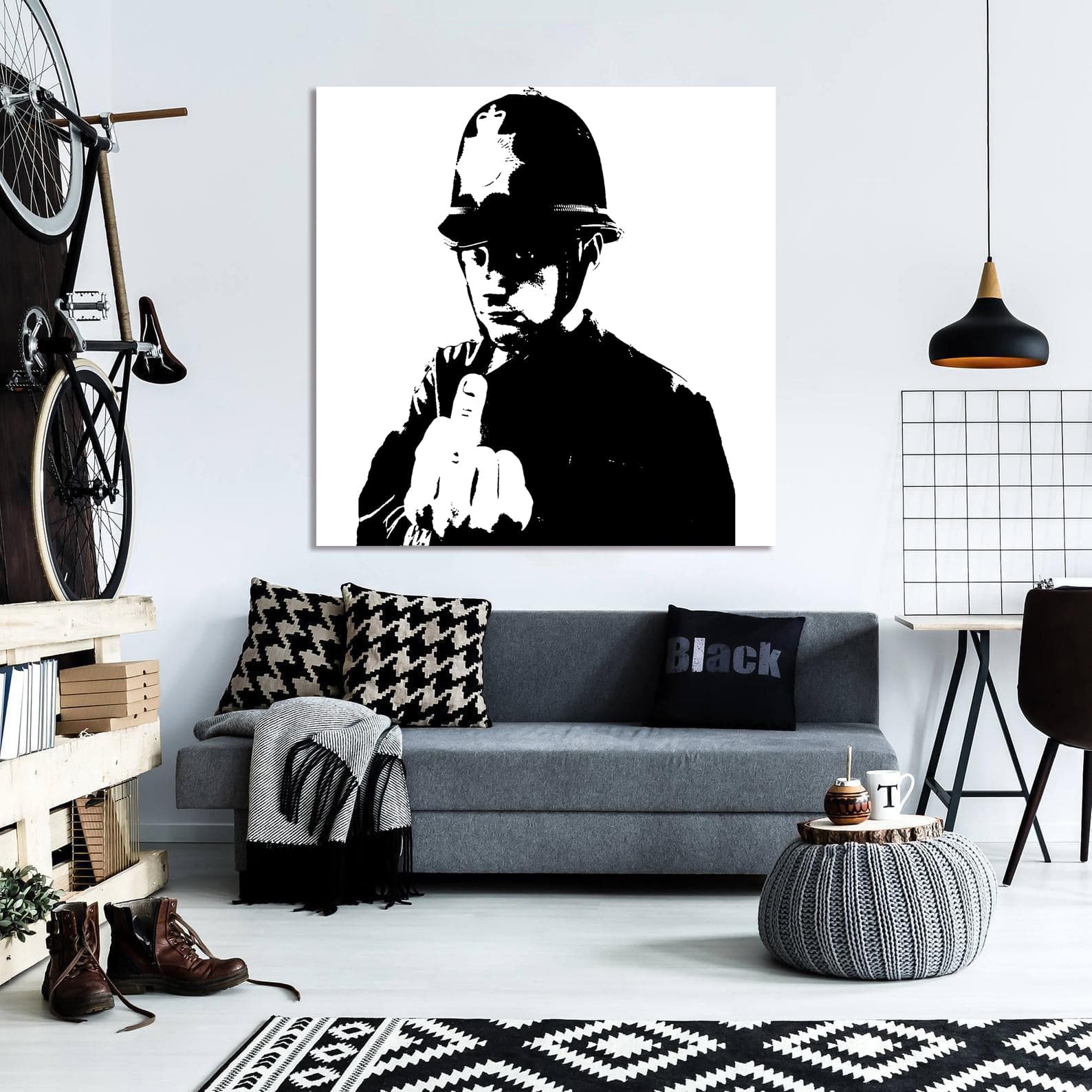 Pine Stretched  Framed 1 Panel - Banksy