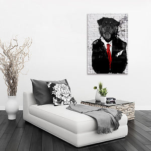 Pine Stretched  Framed 1 Panel - Mr. Rottweiler